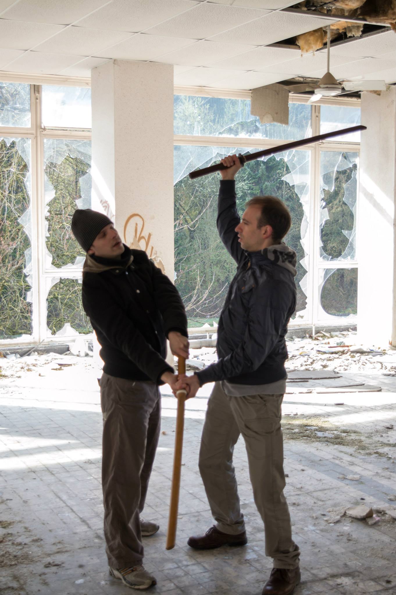 Corentin (&agrave; gauche) et Micael (&agrave; droite) qui affinent une phase du combat.