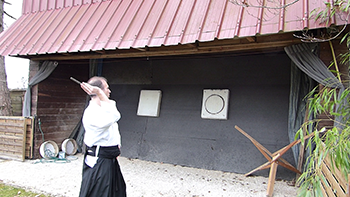 Tentative avec lancement simultan&eacute; de deux shurikens...